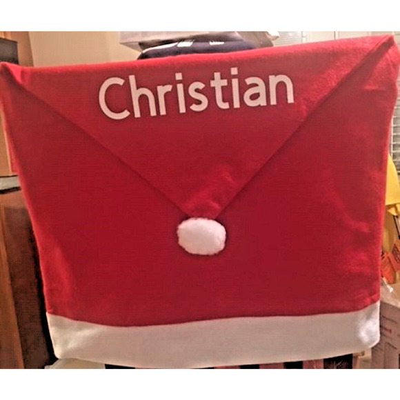 Christmas Chair Cover Personalized Customized Made to Order - Picture 3 of 7